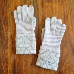 Coach Signature Knit Tech Gloves